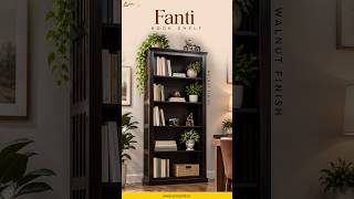 Fanti Solid Wood Bookshelf | Sheesham Wood Open Book Rack | Walnut Finish | Sona Arts