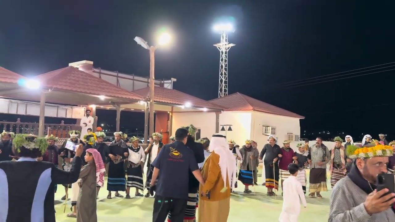 ترحيبة صف بلغازي بالضيوف من ال يحيى من بني مالك في حفل زواج الشاب موسى جبران الغزواني 