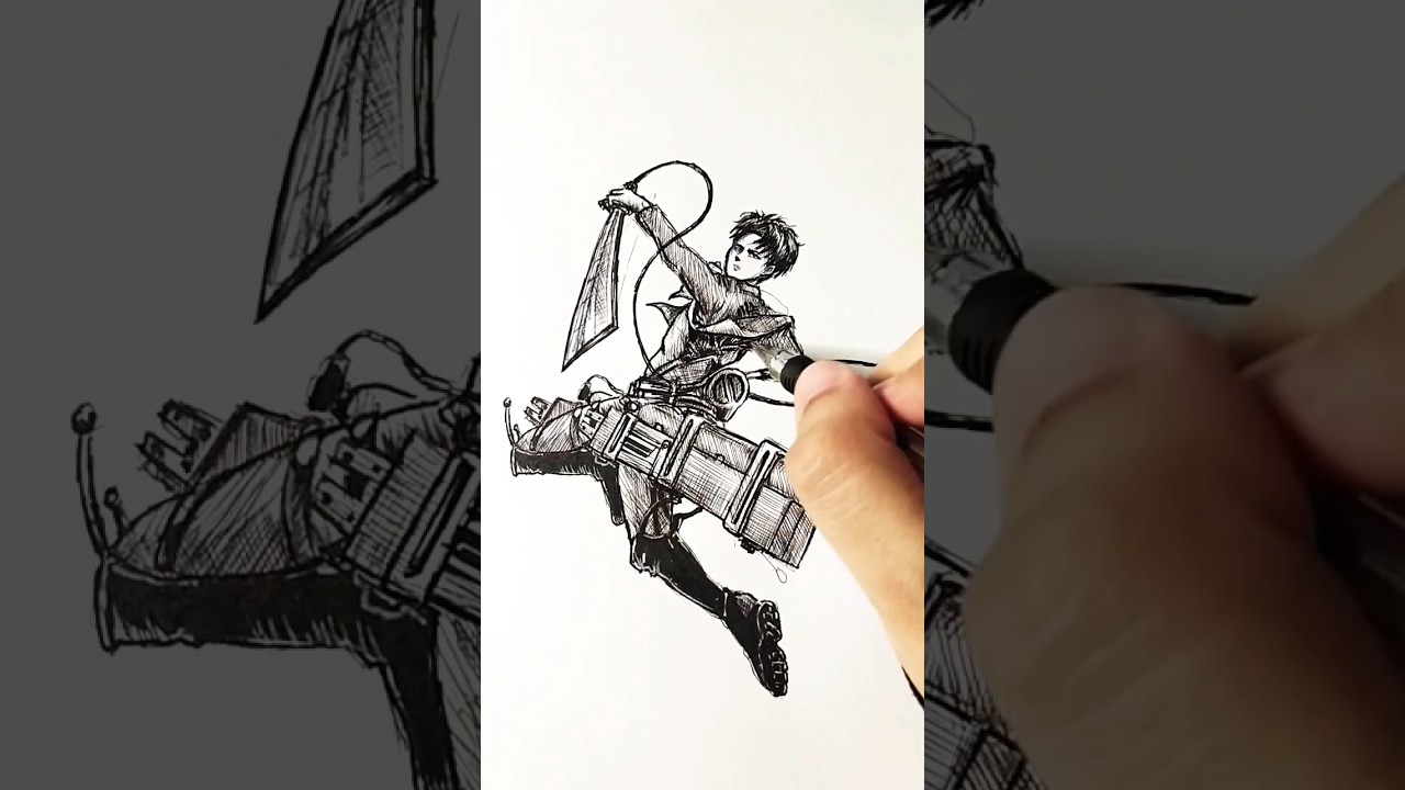 Speed drawing Levi StickMan 😳 
