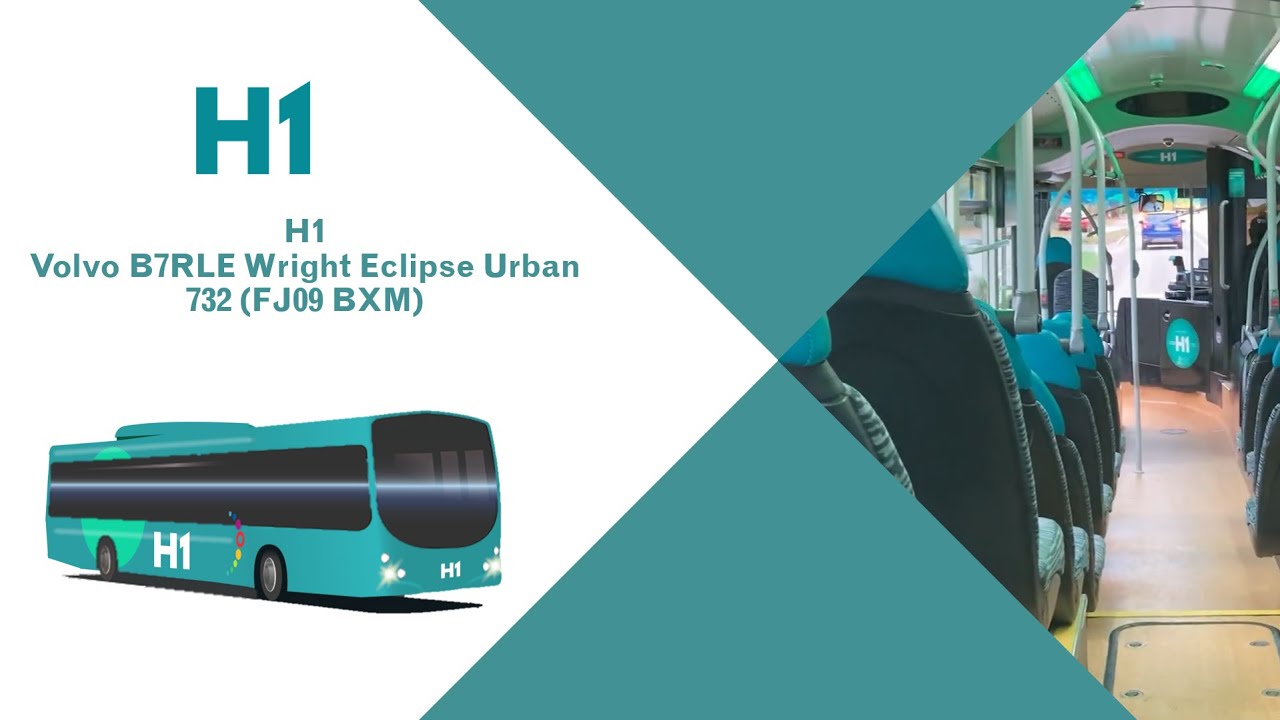 FULL JOURNEY Trent Barton H1 Volvo B7RLE Wright Eclipse Urban [732