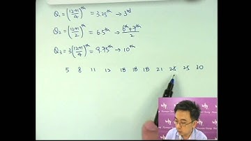 DSE 數學 D 天書 - 第4堂 27 (Statistics - median, interquartile range 統計 之 中位數與四分位數間距 1)
