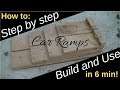 Great DIY idea for Cars! Homemade Car Ramps