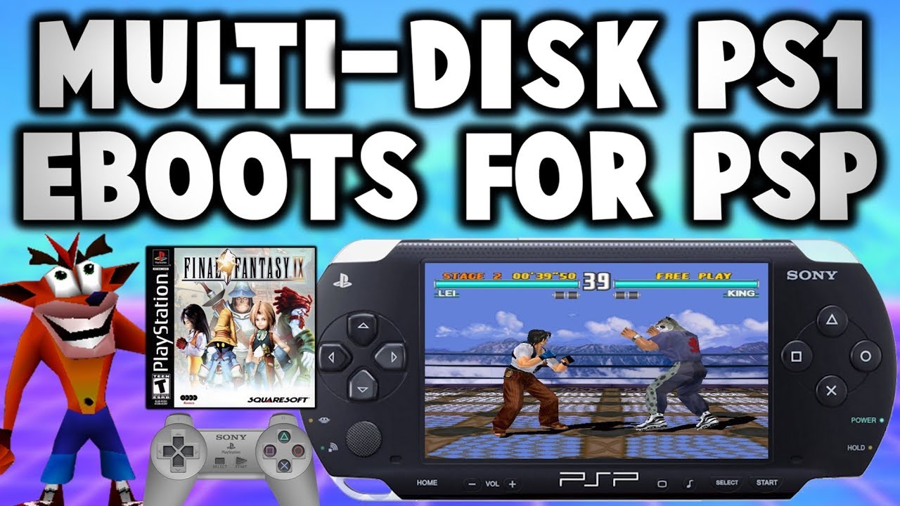 PSP Creating Multi-Disk PS1 EBOOTS! [Up To 5 Disks!] - YouTube
