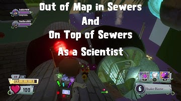 Plants vs Zombies GW2 *New* Out of Map in Sewers/On Top as Scientist Glitch