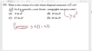 What is the volume of a cube whose diagonal measures 4sqrt(3) cm?