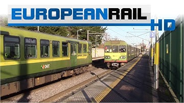 Iarnród Éireann Irish Rail DART 8100 EMU stops at & 8100 EMU arrive at Howth Junction