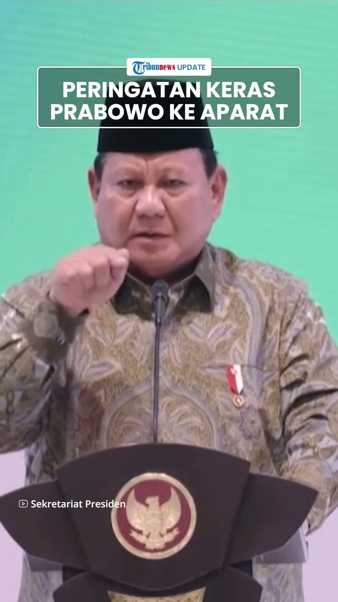 Prabowo Tunjuk-Tunjuk Ancam Aparat yang Tak Becus \u0026 Halangi Kebijakan Bantu Rakyat: Bersihkan Dirimu