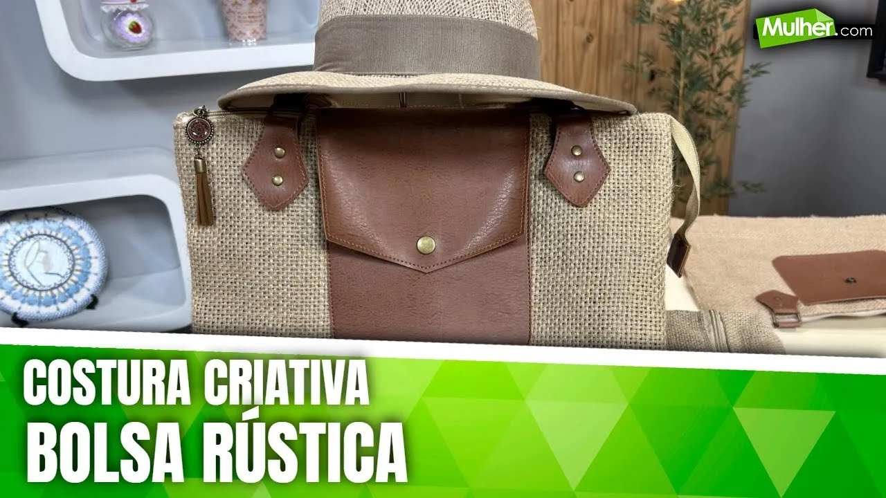 Bolsa rústica costura criativa