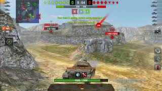 WoT Blitz - IS 5 : hull down+angling=great game!
