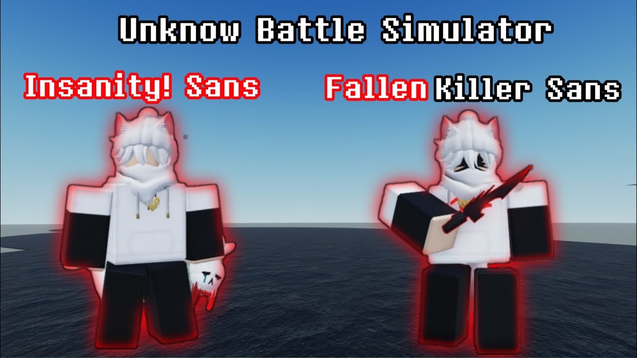 🎃Event] Insanity! Sans / Fallen!Killer Sans (Skin) [How To Get/Showcase]  [Unknown Battle Simulator] 