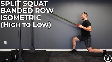 Split Squat Banded Row Isometric (High To Low)