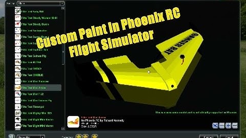 Custom Paint Job in Phoenix RC Flight Simulator