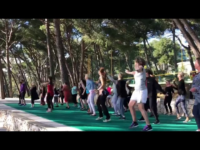 Nia med Emma Stålvik och Jenny Wessel i Kroatien