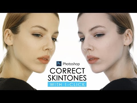 Correct Skin Tone with One Click in Photoshop - Color Correction with Eyedropper Tutorial