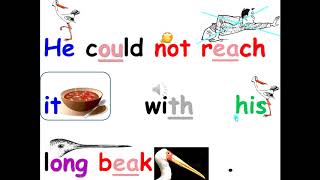FOX & STORK Aesop's fables easy story read along aloud, ESL, phonics, kids, subtitles, MORAL STORIES