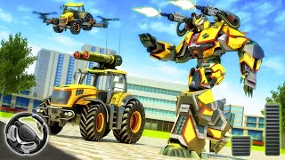City Tractor Robot Transform - Flying Tractor Driver Game | Android Gameplay screenshot 5