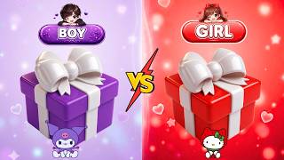 ❤️ Red Girl Box vs 💜 Purple Boy Box 🎁 Mystery Challenge | Gift Wow