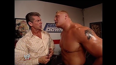 Brock Lesnar promises to break Zach’s good leg! 08/21/2003