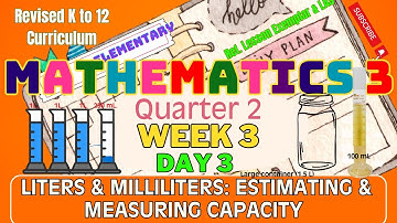 Grade 3 Math Q2 W3 D3 | Liters & Milliliters: Estimating & Measuring Capacity | Revised K-12