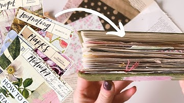 Altered book journaling using mystery prompts ✨ Craft with me