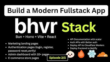 BHVR Stack Ep.2: Authentication, API Docs, Roles, Dashboard & 10+ Pages , Online store + Deployment