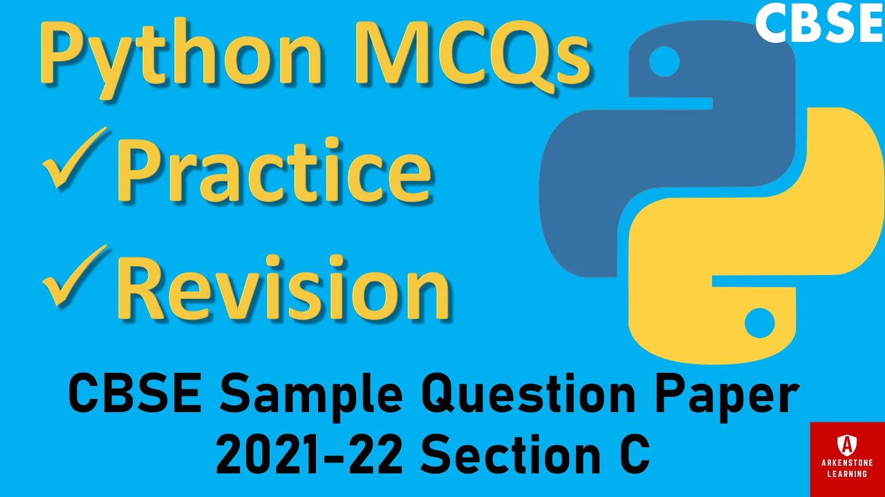 CBSE | Sample Python Question Paper 2021-22: Section C - YouTube