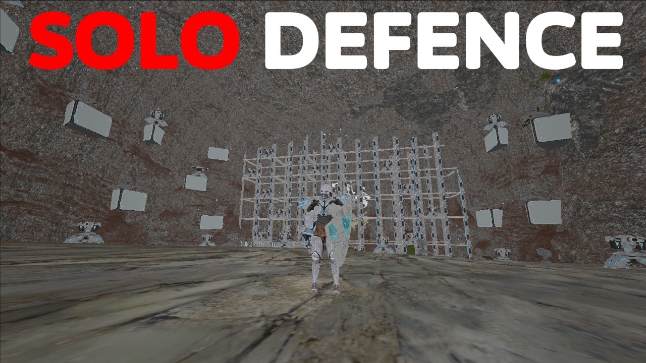 SOLO Defending my Cave Against 4 People - INX 4MAN - ARK: Survival Evolved