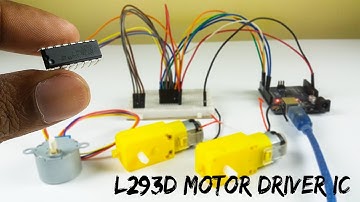 How to control DC gear motors and stepper motors using L293D motor driver IC