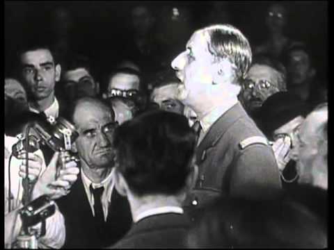 Speech Of De Gaulle Martyred Paris, But Liberated Paris