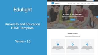 EduLight - University and Education HTML5 Template | Themeforest Website Templates and Themes