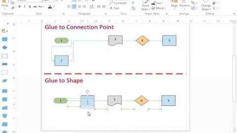 Visio glue shape to shape or glue to connection point