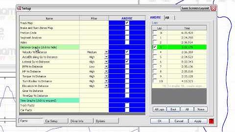 Traqview or TraqStudio Setup Window
