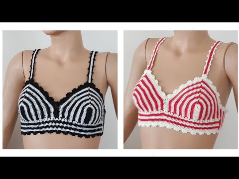 Tığ İşi Bikini Büstiyer / Tığ İşi Kolay Yazlık Büstiyer #diy