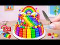 Viral Miniature Rainbow KitKat Cake 🌈 Stunning Dessert ASMR✨Tiny Treat Creations
