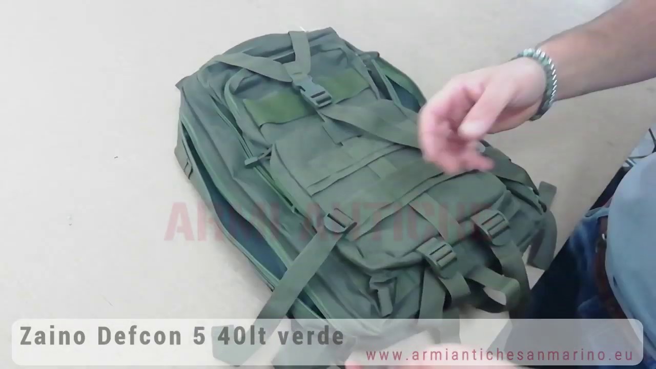 Zaino Tattico Hydro Compatibile - 40lt - Verde - Defcon 5 (D5-L116 OD) -  YouTube