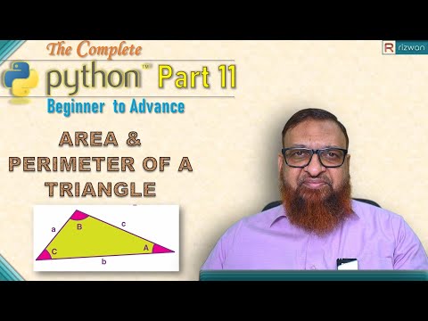 The Complete Python Part 11 : Area and Perimeter of a Triangle