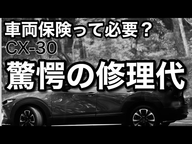 車両保険って必要 Cx 30 驚愕の修理代も判明 Youtube