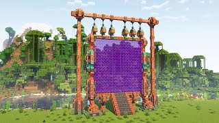 How to build Steampunk Nether Portal - Minecraft tutorial
