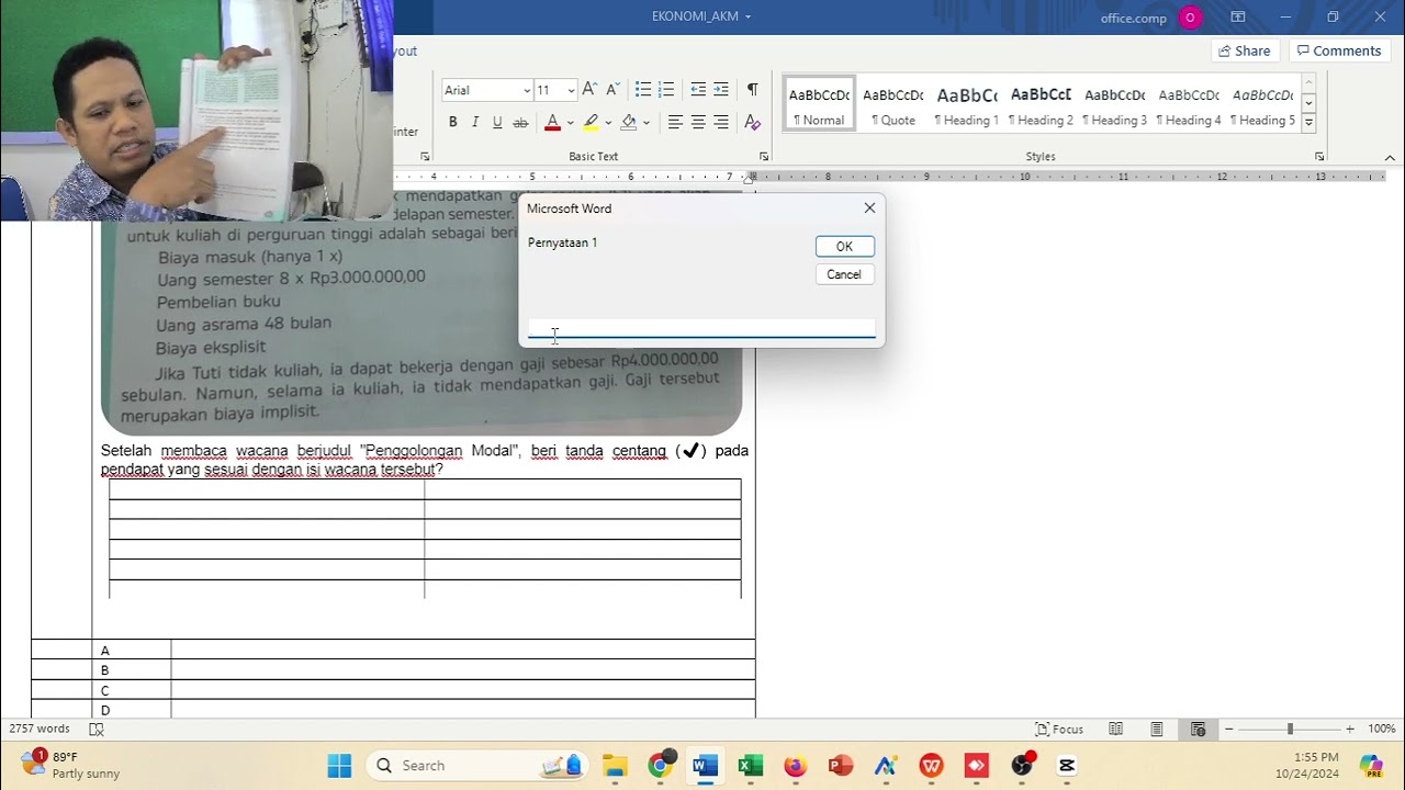 MEMBUAT SOAL AKM PILIHAN GANDA BERKOLOM (CENTANG)