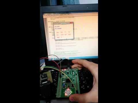 Gyroscope - Accelerometer - Magnitude Visualiser in STM32F3 Dyscovery