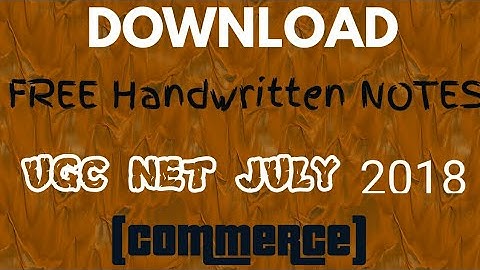 Ugc NET JRF 2018 ||Free Handwritten notes|| International business|| Commerce
