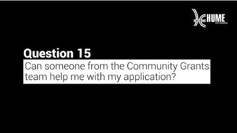 Community Grants - Help with your application