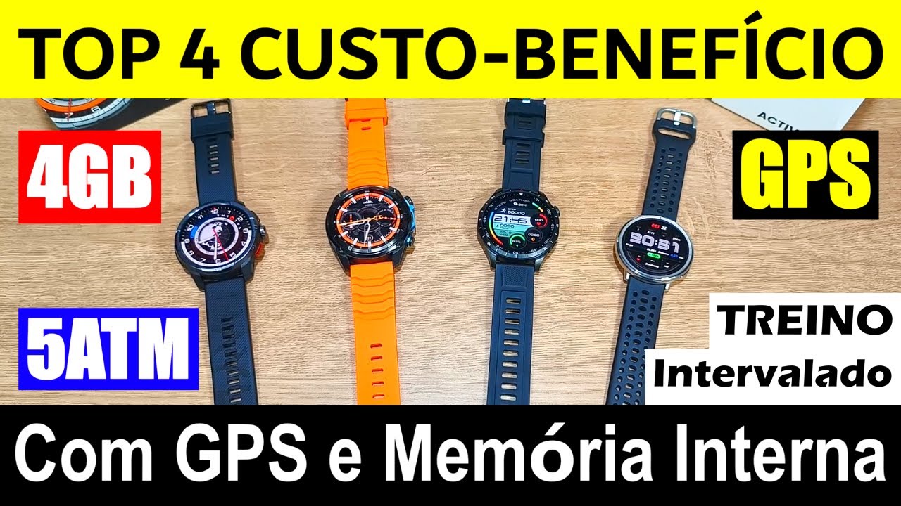 SMARTWATCH CUSTO BENEFÍCIO COM GPS E MEMÓRIA INTERNA! MELHORES OPÇÕES ...