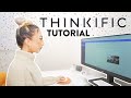 How to create an online course on thinkific  easy tutorial for beginner course creators