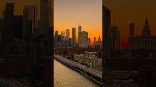 New York City Skyline At Sunset