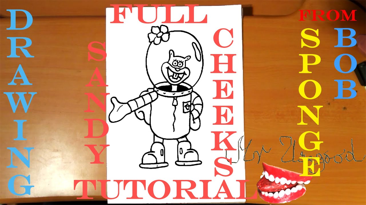 DRAWING TUTORIAL-FULL: How to Draw SANDY CHEEKS Step by Step EASY and