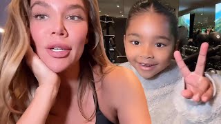 True Thompson CRASHES Khloé Kardashian's Workout!