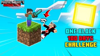 I SURVIVED 100 DAYS ON ONE BLOCK IN MINECRAFT HARDCORE | HINDI Mcpe one block challenge