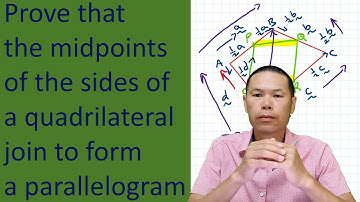 Prove the midpoints of the sides of a quadrilateral join to form a parallelogram