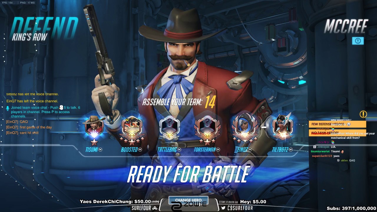 Overwatch Surefour Playing Insane Game As Mccree & Genji -SureDaddy is Back -